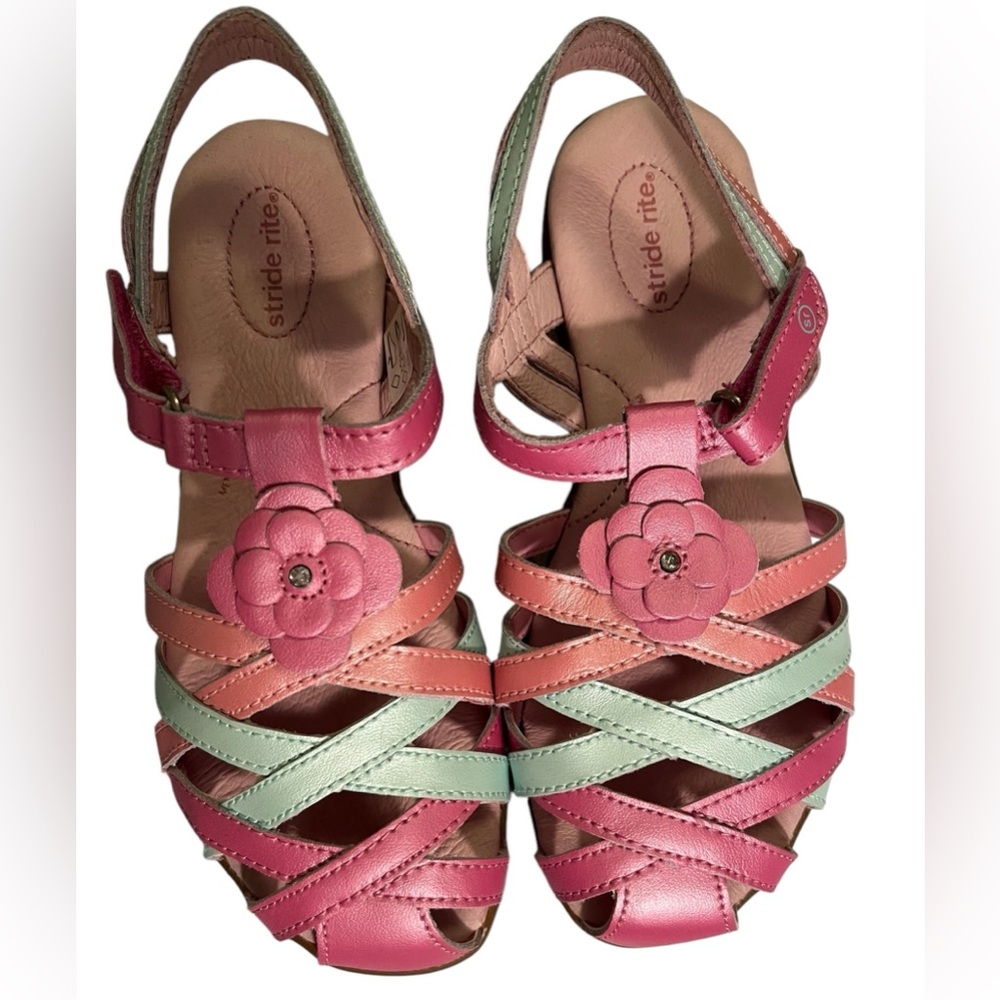 NWOT Stride Rite Pink and Blue Sandals